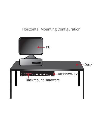 StarTech.com Abrazadera Bracket de Acero Vertical de Montaje en Pared para Rack de Servidores - 4U 19 Pulgadas
