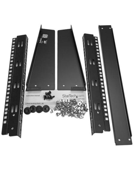 StarTech.com Rack de Sobremesa de 8U de 2 Columnas - Armario Rack de Servidores con Marco Abierto