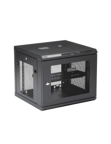 StarTech.com Armario Rack de Pared para Servidores 9U 19"4 Columnas y Estante 1U - Rack de Servidores de Montaje en Pared - Rack