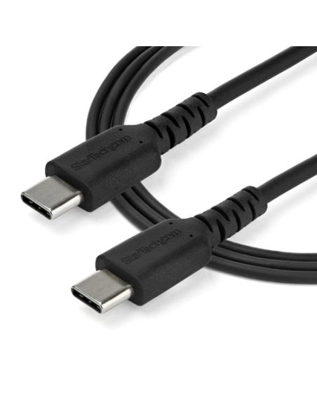 StarTech.com Cable de 1m de Carga USB C - de Carga Rápida y Sincronización USB 2.0 Tipo C a USB C para Portátiles - Revestimient