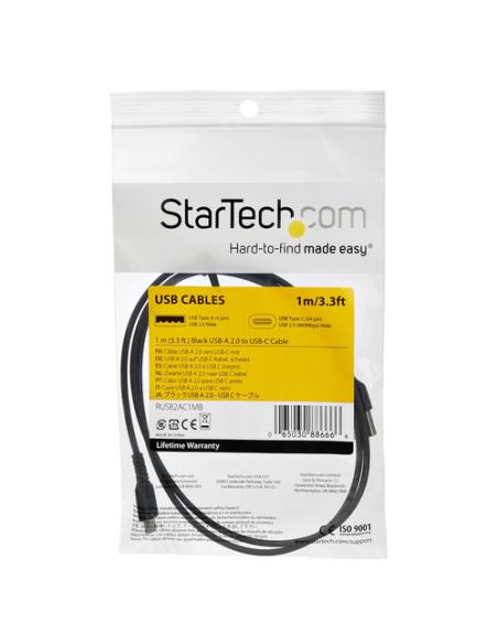 StarTech.com Cable de 1m de Carga USB C - de Carga Rápida y Sincronización USB 2.0 Tipo C a USB C para Portátiles - Revestimient