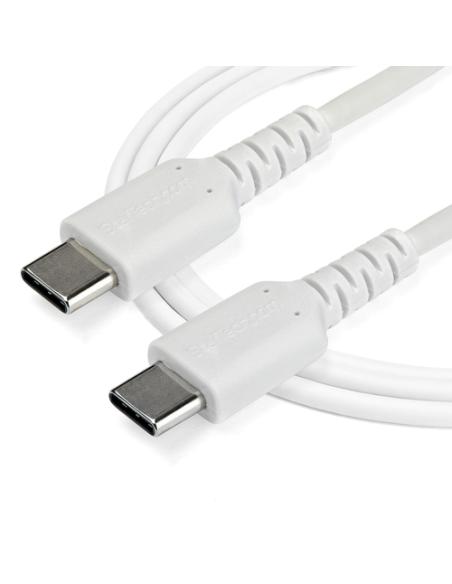 StarTech.com Cable de 1m de Carga USB C - de Carga Rápida y Sincronización USB 2.0 Tipo C a USB C para Portátiles - Revestimient