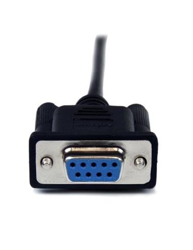 StarTech.com Cable 1m Módem Nulo Null Serie Serial DB9 Hembra a Macho - Negro