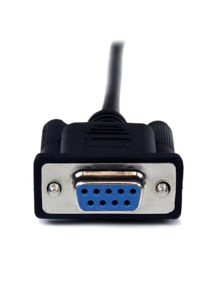 StarTech.com Cable 1m Módem Nulo Null Serie Serial DB9 Hembra a Macho - Negro
