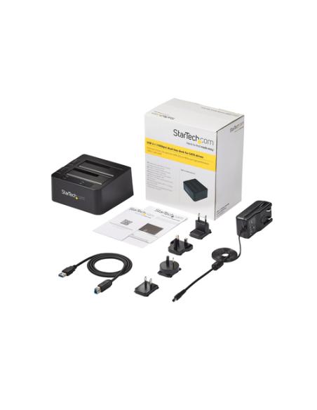 StarTech.com Docking Station de 2 Bahías - USB 3.1 a SATA - USB 3.1 (10 Gbps) - SATA I/II/III de 2,5/3,5" - Base de Acoplamiento
