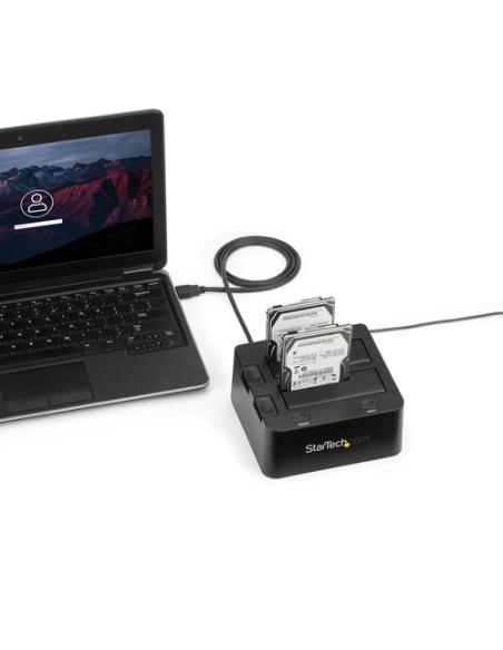 StarTech.com Docking Station de 2 Bahías USB 3.0 a SATA - Base de Acoplamiento USB de Discos Duros SSD SATA I/II/III de 2,5/3,5"
