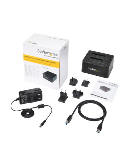 StarTech.com Docking Station de 2 Bahías USB 3.0 a SATA - Base de Acoplamiento USB de Discos Duros SSD SATA I/II/III de 2,5/3,5"