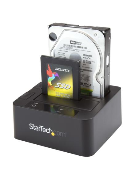 StarTech.com Docking Station eSATA USB 3.0 con UASP de 2 Bahías para Disco Duro o SSD SATA de 2,5 o 3,5 Pulgadas