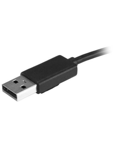 StarTech.com Concentrador Ladrón USB 2.0 de 4 Puertos con Cable Integrado - Hub Portátil USB 2.0