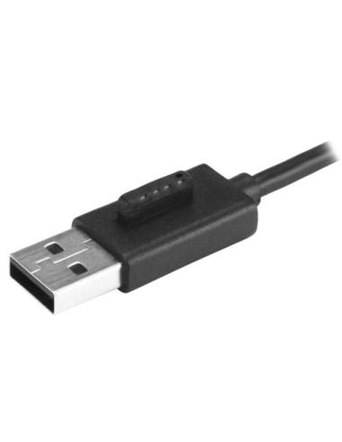 StarTech.com Concentrador Ladrón USB 2.0 de 4 Puertos con Cable Integrado - Hub Portátil USB 2.0