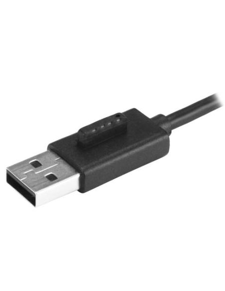 StarTech.com Concentrador Ladrón USB 2.0 de 4 Puertos con Cable Integrado - Hub Portátil USB 2.0