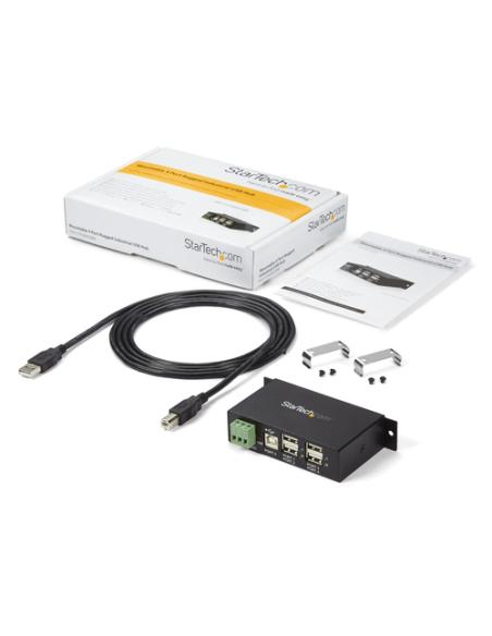 StarTech.com Hub Industrial de 4 Puertos USB 2.0 con Protección Antiestática ESD