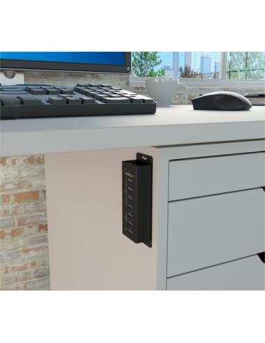StarTech.com Hub Concentrador USB 3.0 (5Gbps) de 4 Puertos y 3 Puertos de Carga USB ( 2x 1A y 1x 2A) - Ladrón con Carcasa de Met