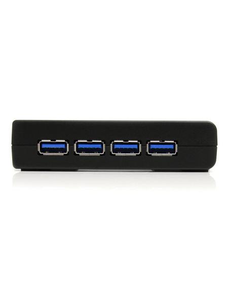 StarTech.com Adaptador Concentrador Hub Ladrón USB 3.0 Super Speed 4 Puertos Salidas PC Mac - Negro