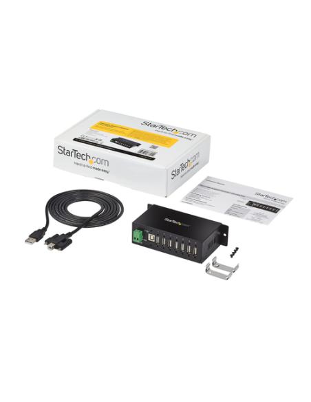 StarTech.com Hub Industrial de 7 Puertos USB 2.0 con Protección Antiestática ESD y Protección de Picos de 350W