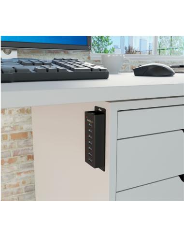 StarTech.com Concentrador USB 3.0 de 7 Puertos con Caja de Metal - 5Gbps - Hub de Sobremesa o Montaje en Pared