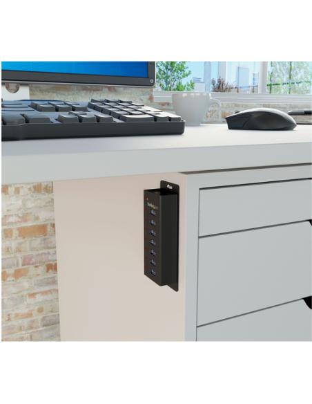 StarTech.com Concentrador USB 3.0 de 7 Puertos con Caja de Metal - 5Gbps - Hub de Sobremesa o Montaje en Pared