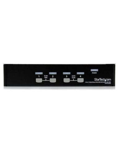 StarTech.com Conmutador Switch KVM 4 Puertos de Vídeo VGA USB 2.0 - 1U Rack Estante
