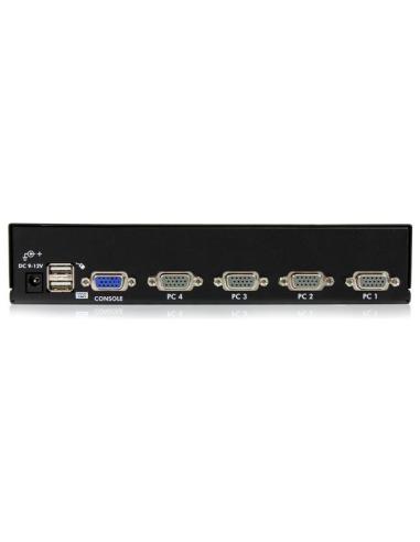 StarTech.com Conmutador Switch KVM 4 Puertos de Vídeo VGA USB 2.0 - 1U Rack Estante