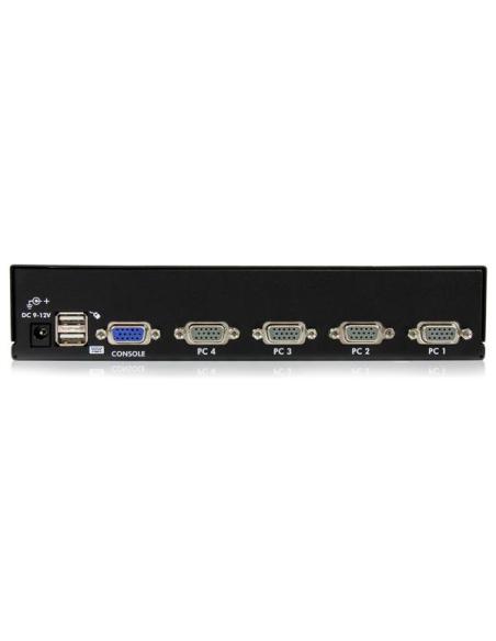 StarTech.com Conmutador Switch KVM 4 Puertos de Vídeo VGA USB 2.0 - 1U Rack Estante