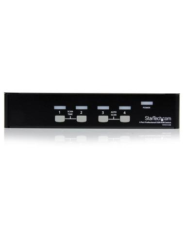 StarTech.com Conmutador Switch Profesional KVM 4 Puertos Vídeo VGA - USB - Hasta 1920x1440