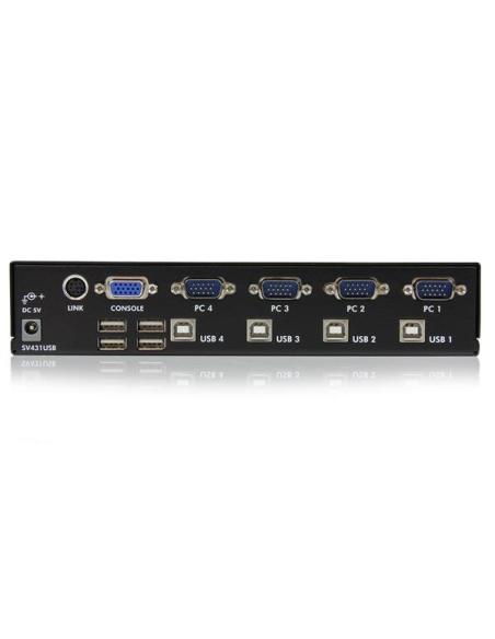 StarTech.com Conmutador Switch Profesional KVM 4 Puertos Vídeo VGA - USB - Hasta 1920x1440
