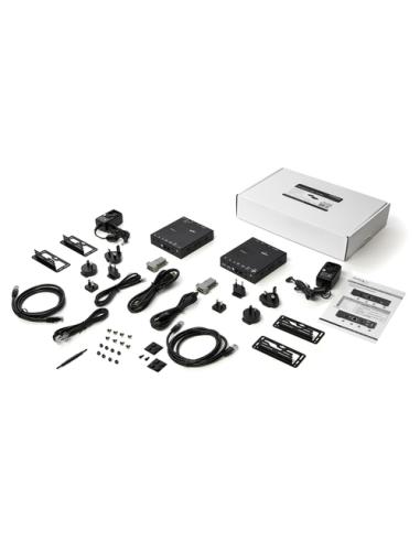 StarTech.com Extensor KVM HDMI KVM por IP - HDMI 4K 30Hz y USB 2.0 por IP, LAN o Ethernet CAT5e/CAT6 (100m/330ft) - Kit Extensor