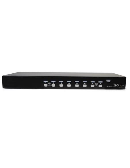 StarTech.com Conmutador Switch KVM 8 Puertos de Vídeo VGA HD15 USB 2.0 USB A y Audio - 1U Rack Estante