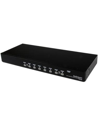StarTech.com Conmutador Switch KVM 8 Puertos de Vídeo VGA HD15 USB 2.0 USB A PS/2 - 1U Rack Estante