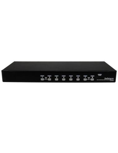 StarTech.com Conmutador Switch KVM 8 Puertos de Vídeo VGA HD15 USB 2.0 USB A PS/2 - 1U Rack Estante