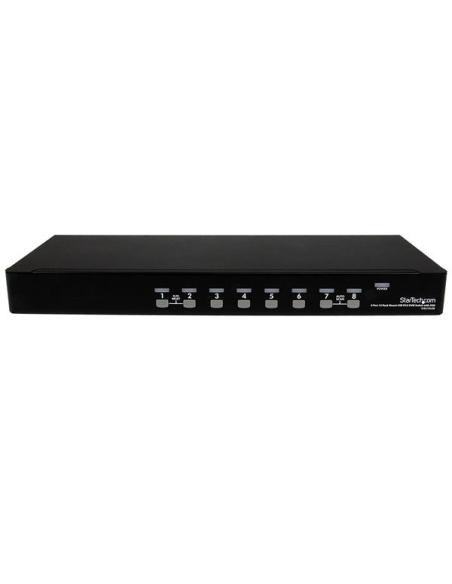 StarTech.com Conmutador Switch KVM 8 Puertos de Vídeo VGA HD15 USB 2.0 USB A PS/2 - 1U Rack Estante