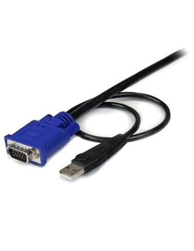 StarTech.com Cable KVM de 3m Ultra Delgado Todo en Uno VGA USB HD15 - 10ft Pies 2 en 1
