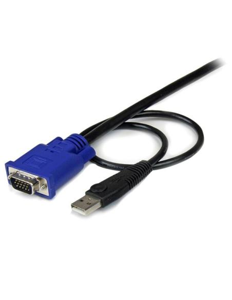 StarTech.com Cable KVM de 3m Ultra Delgado Todo en Uno VGA USB HD15 - 10ft Pies 2 en 1
