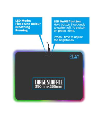 Ewent PL3341 alfombrilla para ratón Alfombrilla de ratón para juegos Negro