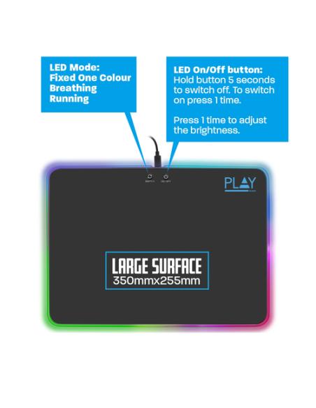 Ewent PL3341 alfombrilla para ratón Alfombrilla de ratón para juegos Negro