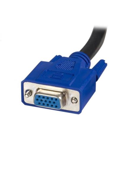 StarTech.com Cable KVM de 1,8m Todo en Uno VGA USB A USB B HD15 - 6ft Pies 2 en 1