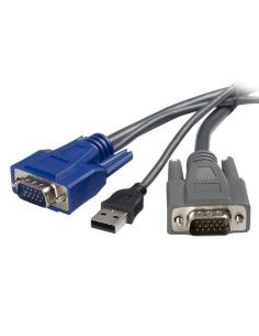 StarTech.com Cable KVM USB VGA 2 en 1 Ultra Delgado - 1,8m