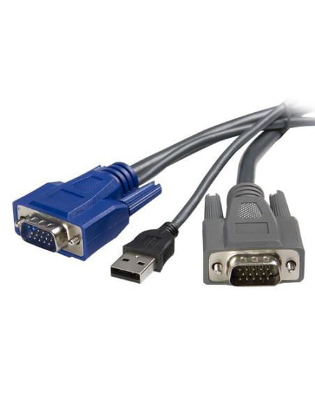 StarTech.com Cable KVM USB VGA 2 en 1 Ultra Delgado - 1,8m