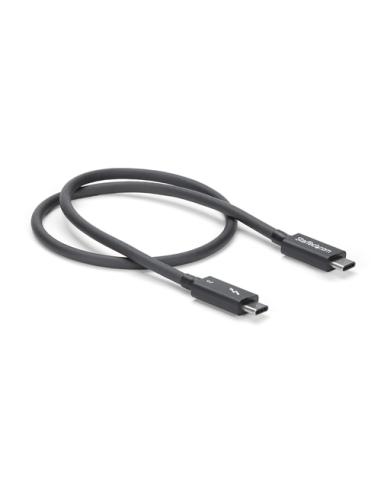StarTech.com Cable Thunderbolt 3 Pasivo de 50cm - 40Gbps - PD 100W - Vídeo 4K/5K - Cable Thunderbolt - Certificado Thunderbolt -
