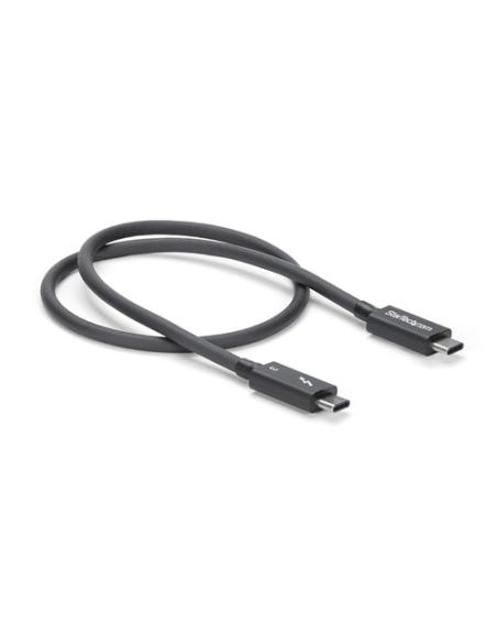 StarTech.com Cable Thunderbolt 3 Pasivo de 50cm - 40Gbps - PD 100W - Vídeo 4K/5K - Cable Thunderbolt - Certificado Thunderbolt -