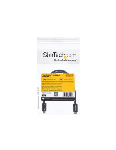 StarTech.com Cable Thunderbolt 3 Pasivo de 50cm - 40Gbps - PD 100W - Vídeo 4K/5K - Cable Thunderbolt - Certificado Thunderbolt -