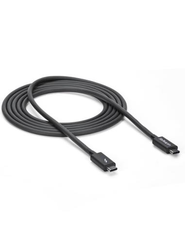 StarTech.com Cable Thunderbolt 3 Pasivo de 2m - 20Gbps - PD 100W - Vídeo 4K - Cable Thunderbolt - Certificado Thunderbolt - Comp