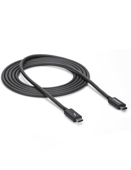 StarTech.com Cable Thunderbolt 3 Pasivo de 2m - 20Gbps - PD 100W - Vídeo 4K - Cable Thunderbolt - Certificado Thunderbolt - Comp