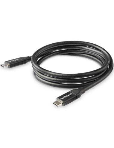 StarTech.com Cable de 1m USB-C a USB-C con capacidad para Entrega de Alimentación de 5A - USB TipoC - Cable de Carga USBC - USB 