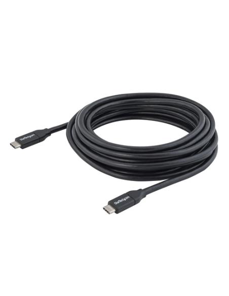 StarTech.com Cable USB-C de 4 metros con Capacidad para Entrega de Potencia (5A) - USB 2.0 - Certificado