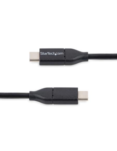 StarTech.com Cable de 0,5m USB-C de Carga - para Carga y Sincronización - PD de 60W y 3A - Cable USB 2.0 USB Tipo C de Carga par
