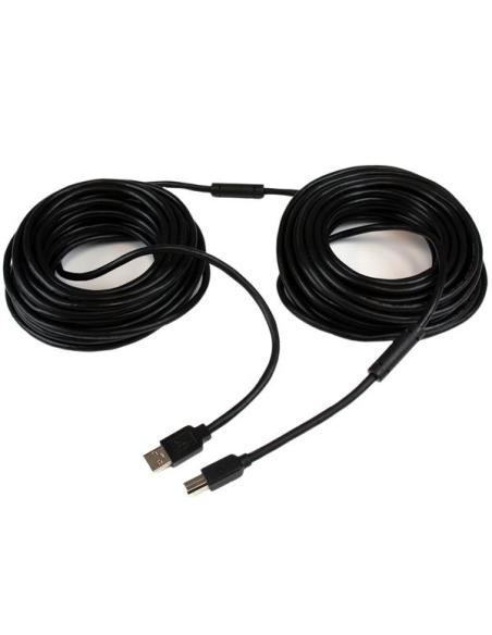 StarTech.com Cable 20 Metros 20m USB B Macho a USB A Macho Activo Amplificado USB 2.0 - Impresora