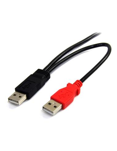 StarTech.com Cable de 1,8m USB 2.0 en Y para Discos Duros Externos - Cable Mini B a 2x USB A