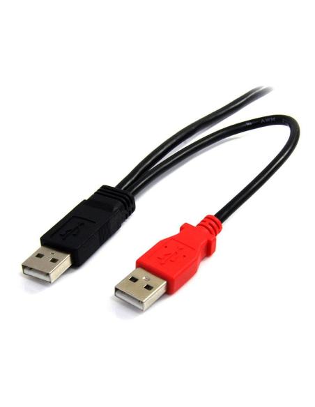 StarTech.com Cable de 1,8m USB 2.0 en Y para Discos Duros Externos - Cable Mini B a 2x USB A