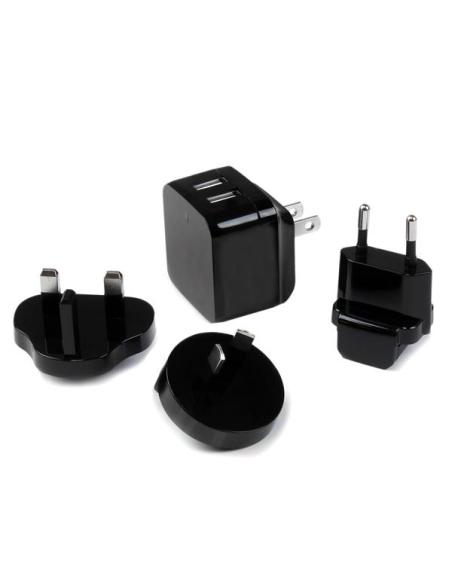 StarTech.com Cargador de Pared USB de 2 Puertos para Tablets Smartphones - Cargador de Alta Potencia para Viajes